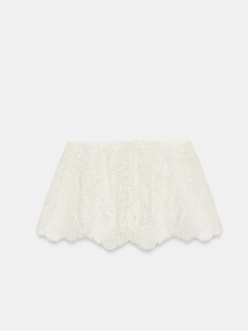 Zara Sequin Lace Shorts Medium NWT